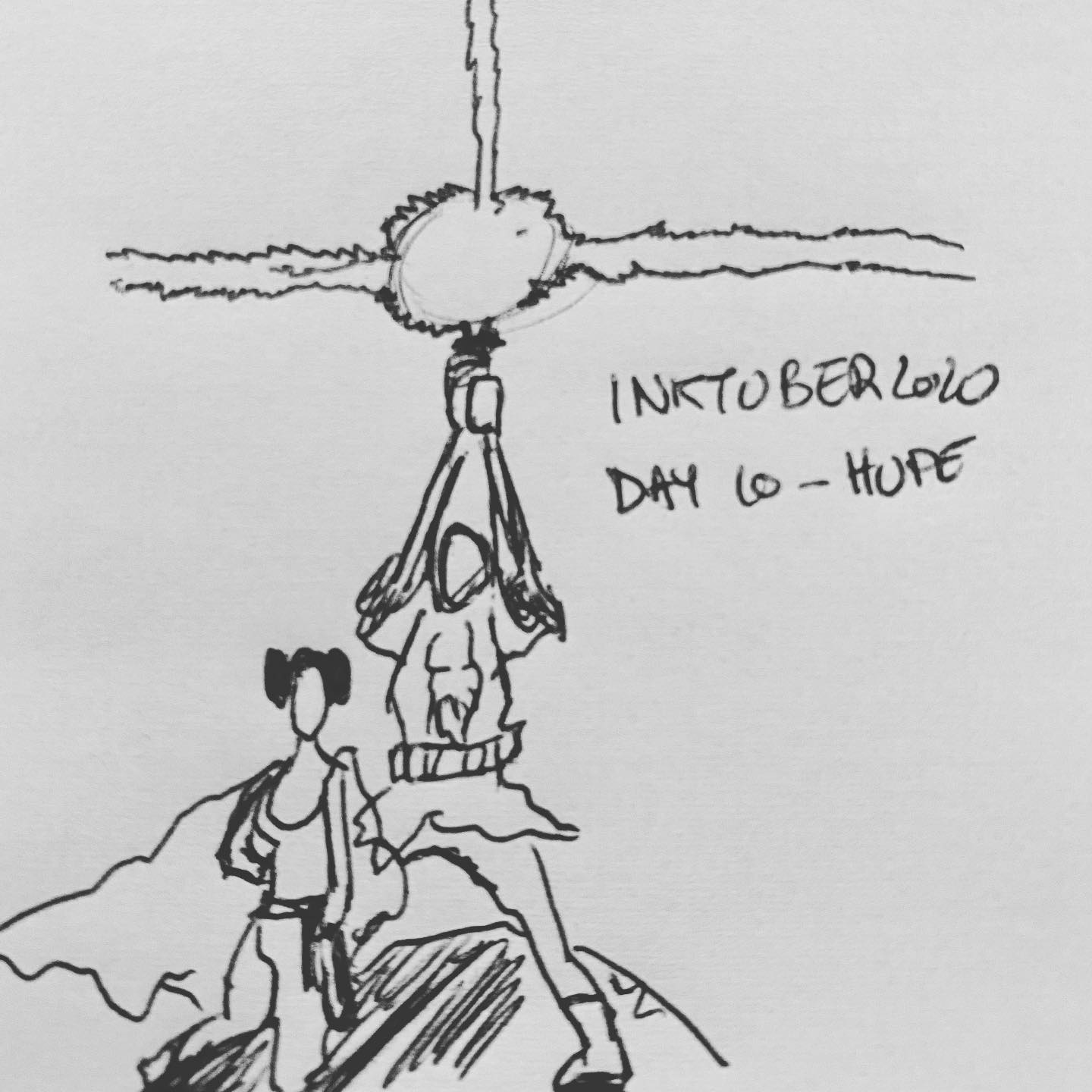 Inktober 2020 – Day 10 : Hope #inktober #inktober2020 #hope #anewhope #starwars
