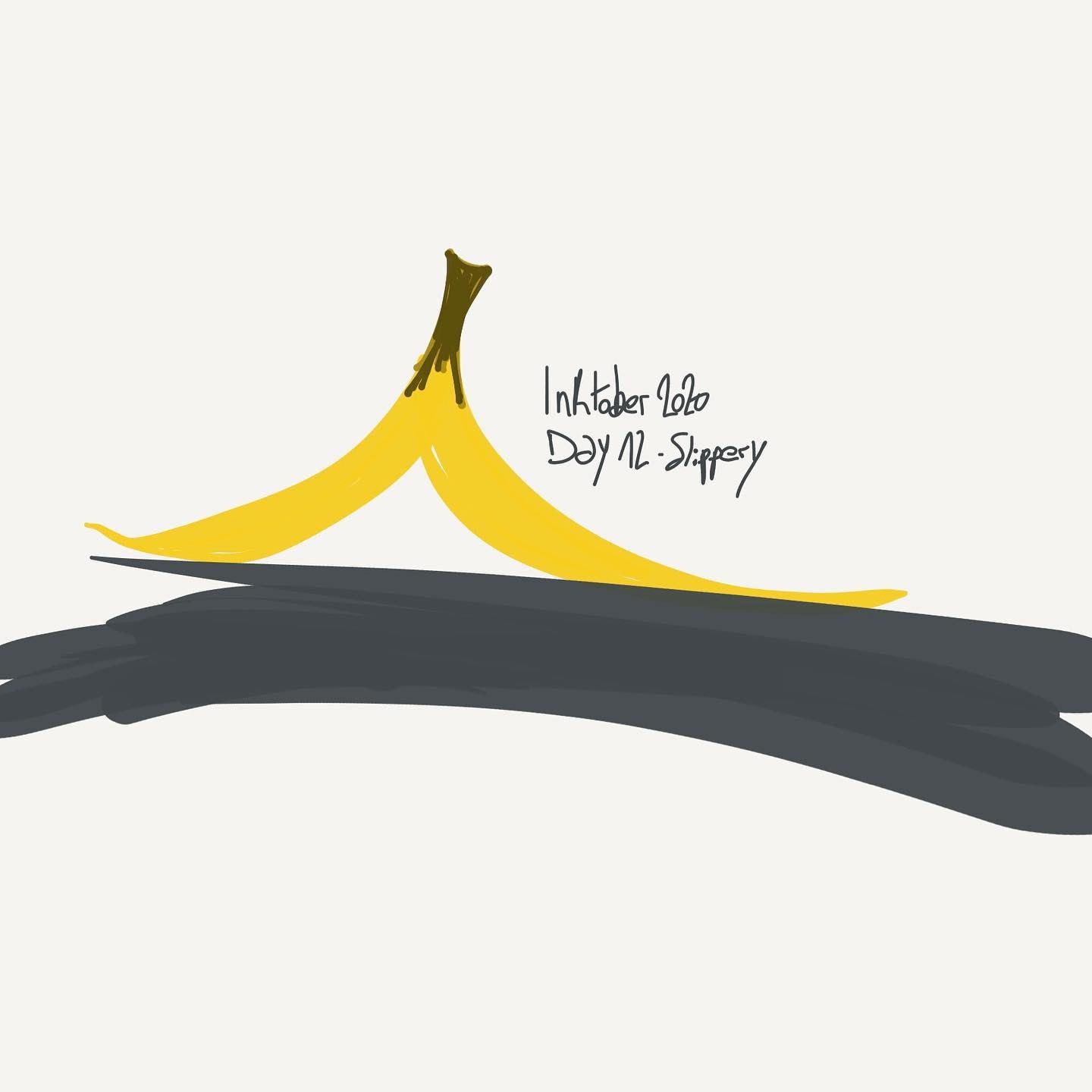 Inktober 2020 – Day 12 : Slippery #inktober #inktober2020 #slippery
